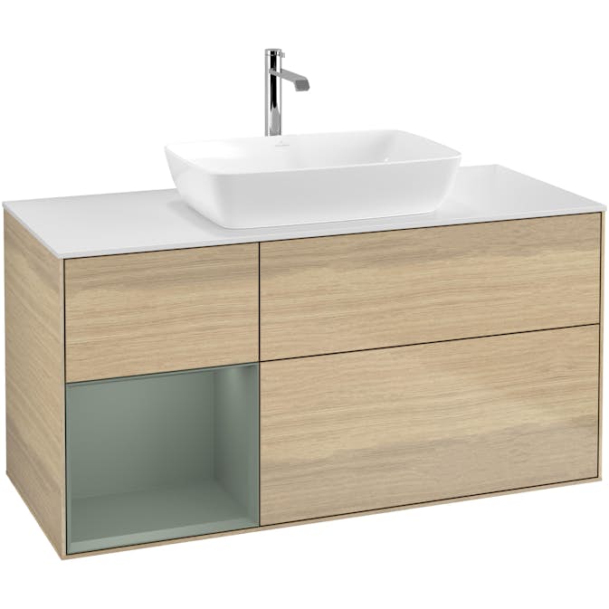 Tvättställsskåp Villeroy & Boch Finion med 3 Lådor Hylla och Bänkskiva för Fristående Tvättställ från Artis & Collaro