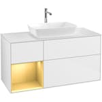 Tvättställsskåp Villeroy & Boch Finion med 3 Lådor Hylla och Bänkskiva för Fristående Tvättställ från Artis & Collaro