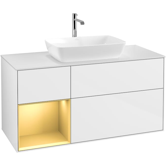 Tvättställsskåp Villeroy & Boch Finion med 3 Lådor Hylla och Bänkskiva för Fristående Tvättställ från Artis & Collaro