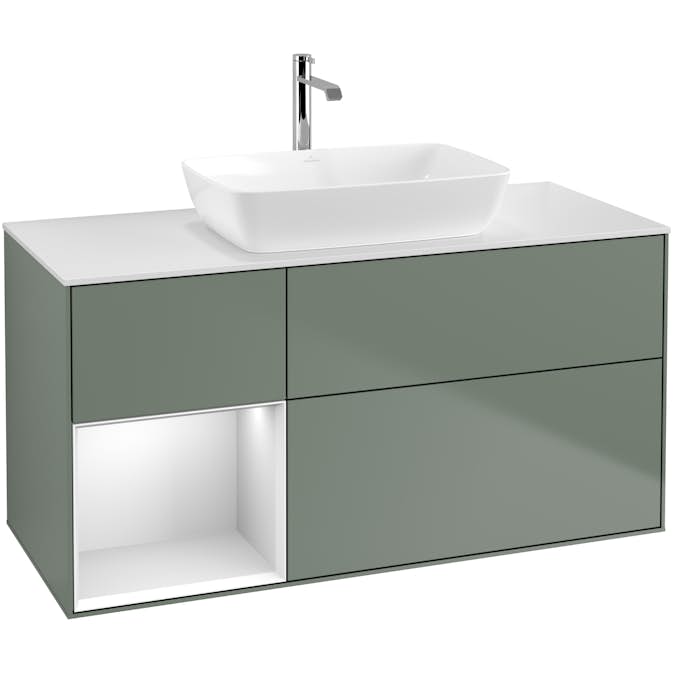 Tvättställsskåp Villeroy & Boch Finion med 3 Lådor Hylla och Bänkskiva för Fristående Tvättställ från Artis & Collaro