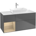 Tvättställsskåp Villeroy & Boch Finion med 3 Lådor Hylla och Bänkskiva för Fristående Tvättställ från Artis & Collaro