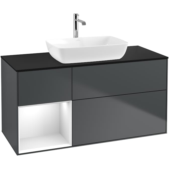 Tvättställsskåp Villeroy & Boch Finion med 3 Lådor Hylla och Bänkskiva för Fristående Tvättställ från Artis & Collaro