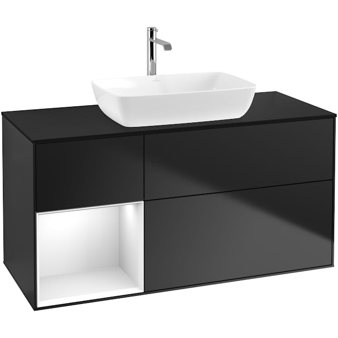 Tvättställsskåp Villeroy & Boch Finion med 3 Lådor Hylla och Bänkskiva för Fristående Tvättställ från Artis & Collaro