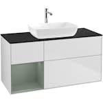 Tvättställsskåp Villeroy & Boch Finion med 3 Lådor Hylla och Bänkskiva för Fristående Tvättställ från Artis & Collaro