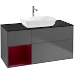Tvättställsskåp Villeroy & Boch Finion med 3 Lådor Hylla och Bänkskiva för Fristående Tvättställ från Artis & Collaro