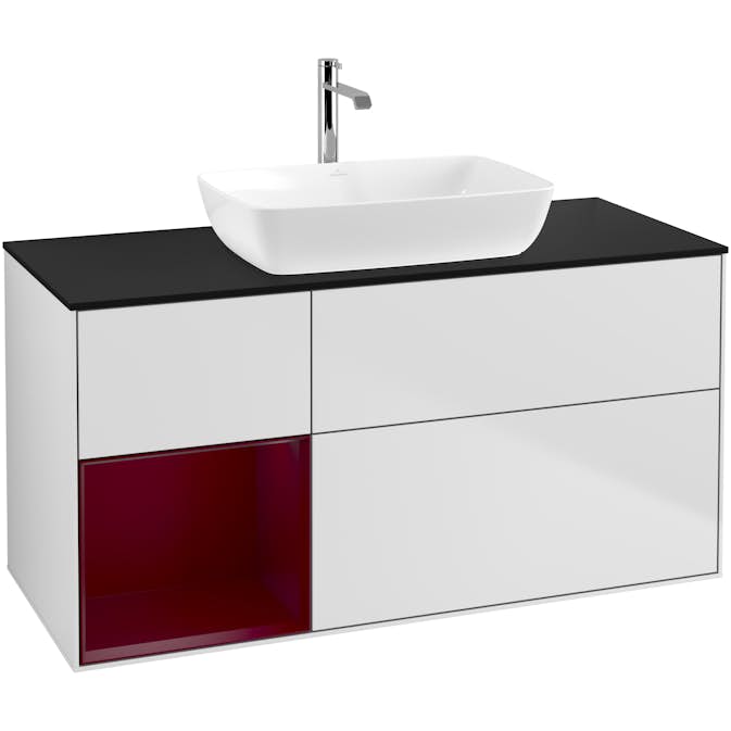 Tvättställsskåp Villeroy & Boch Finion med 3 Lådor Hylla och Bänkskiva för Fristående Tvättställ från Artis & Collaro