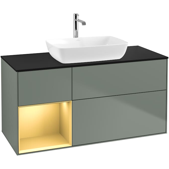 Tvättställsskåp Villeroy & Boch Finion med 3 Lådor Hylla och Bänkskiva för Fristående Tvättställ från Artis & Collaro