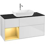 Tvättställsskåp Villeroy & Boch Finion med 3 Lådor Hylla och Bänkskiva för Fristående Tvättställ från Artis & Collaro