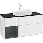 Tvättställsskåp Villeroy & Boch Finion med 3 Lådor Hylla och Bänkskiva för Fristående Tvättställ från Artis & Collaro