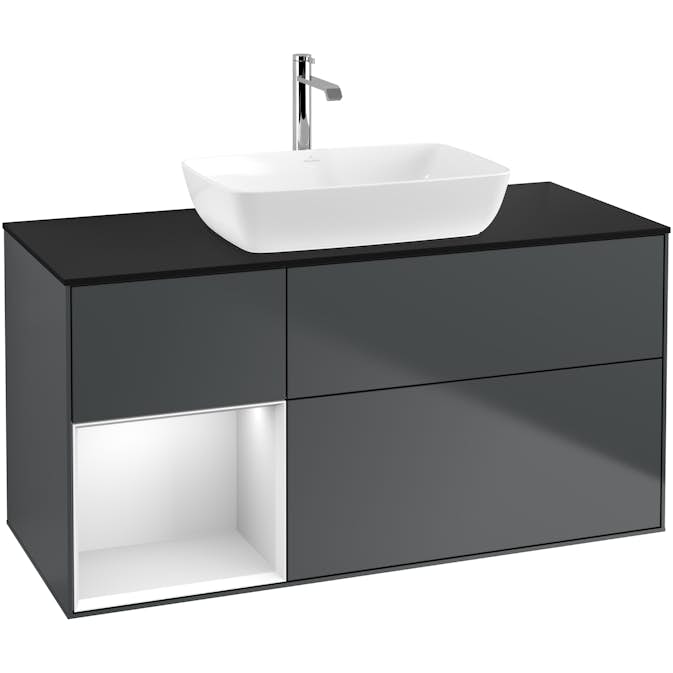 Tvättställsskåp Villeroy & Boch Finion med 3 Lådor Hylla och Bänkskiva för Fristående Tvättställ från Artis & Collaro