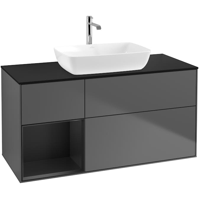 Tvättställsskåp Villeroy & Boch Finion med 3 Lådor Hylla och Bänkskiva för Fristående Tvättställ från Artis & Collaro