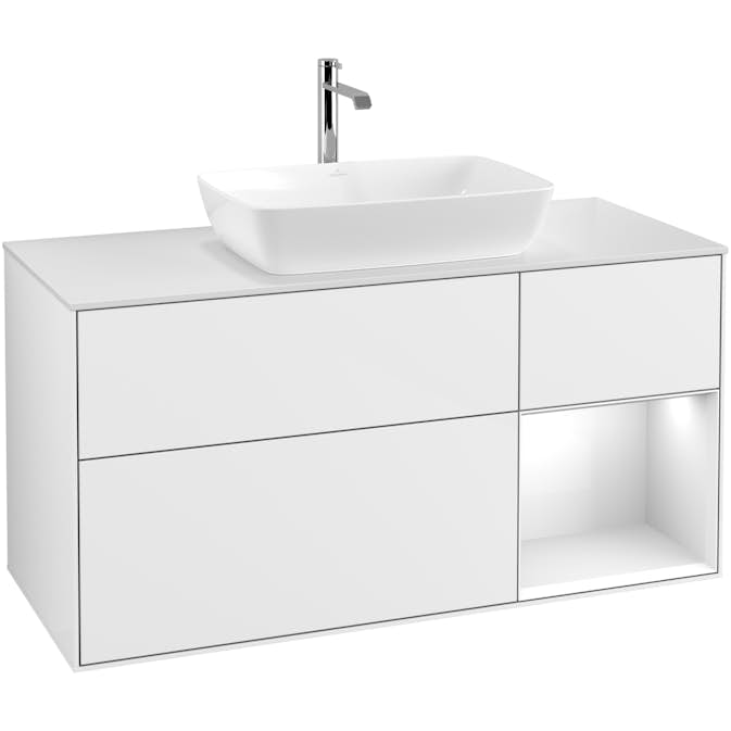 Tvättställsskåp Villeroy & Boch Finion med 3 Lådor Hylla och Bänkskiva för Fristående Tvättställ från Artis & Collaro
