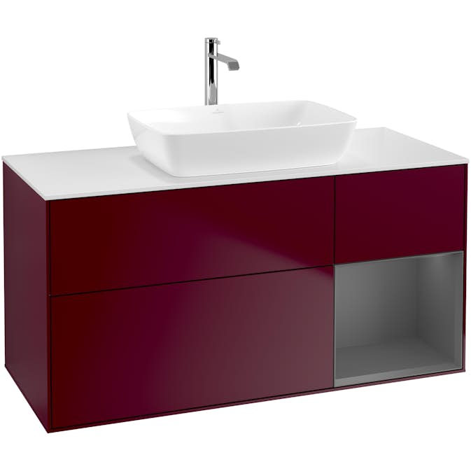 Tvättställsskåp Villeroy & Boch Finion med 3 Lådor Hylla och Bänkskiva för Fristående Tvättställ från Artis & Collaro
