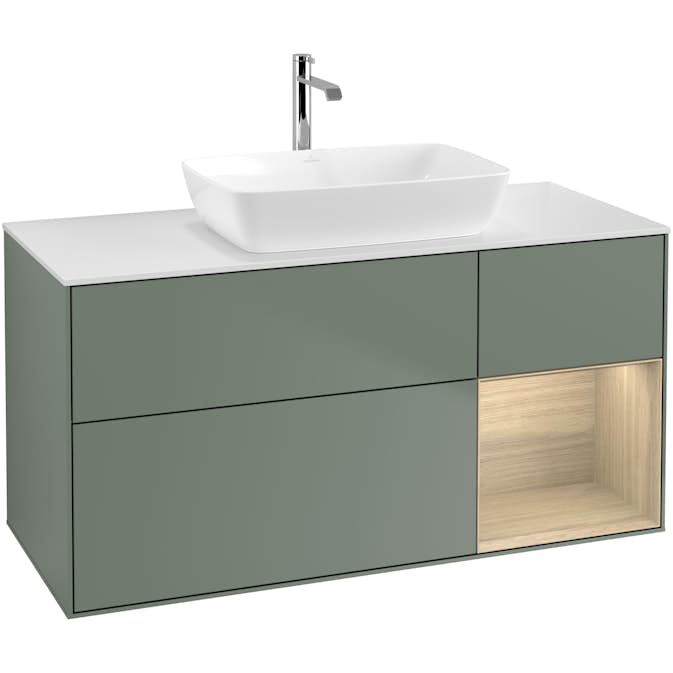 Tvättställsskåp Villeroy & Boch Finion med 3 Lådor Hylla och Bänkskiva för Fristående Tvättställ från Artis & Collaro