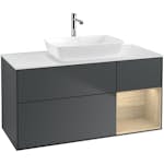 Tvättställsskåp Villeroy & Boch Finion med 3 Lådor Hylla och Bänkskiva för Fristående Tvättställ från Artis & Collaro