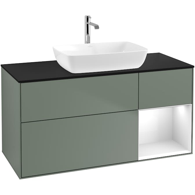 Tvättställsskåp Villeroy & Boch Finion med 3 Lådor Hylla och Bänkskiva för Fristående Tvättställ från Artis & Collaro