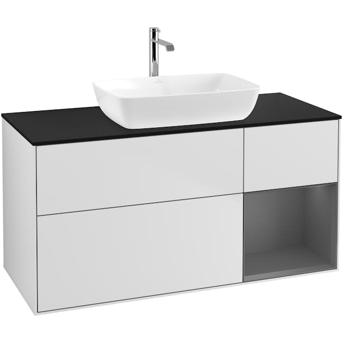 Tvättställsskåp Villeroy & Boch Finion med 3 Lådor Hylla och Bänkskiva för Fristående Tvättställ från Artis & Collaro