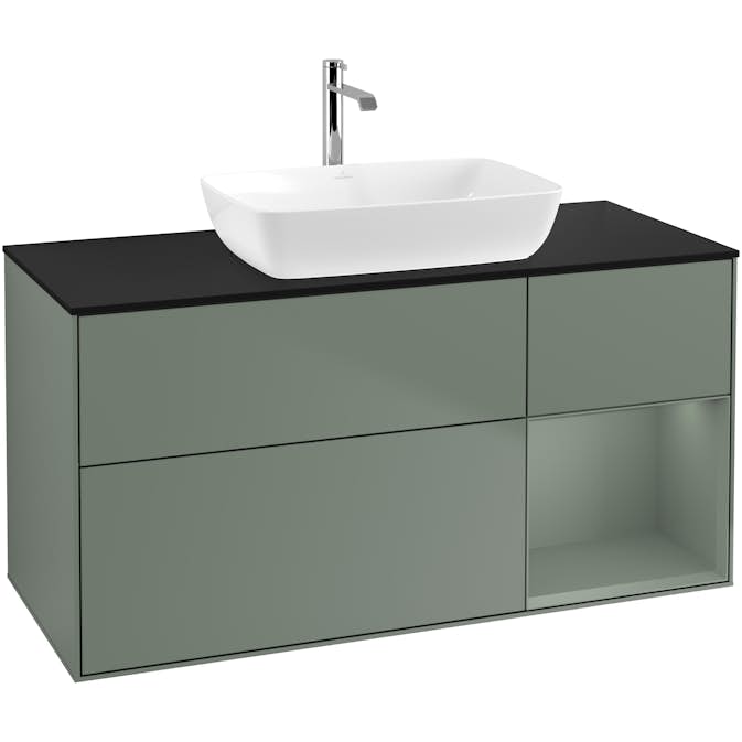 Tvättställsskåp Villeroy & Boch Finion med 3 Lådor Hylla och Bänkskiva för Fristående Tvättställ från Artis & Collaro