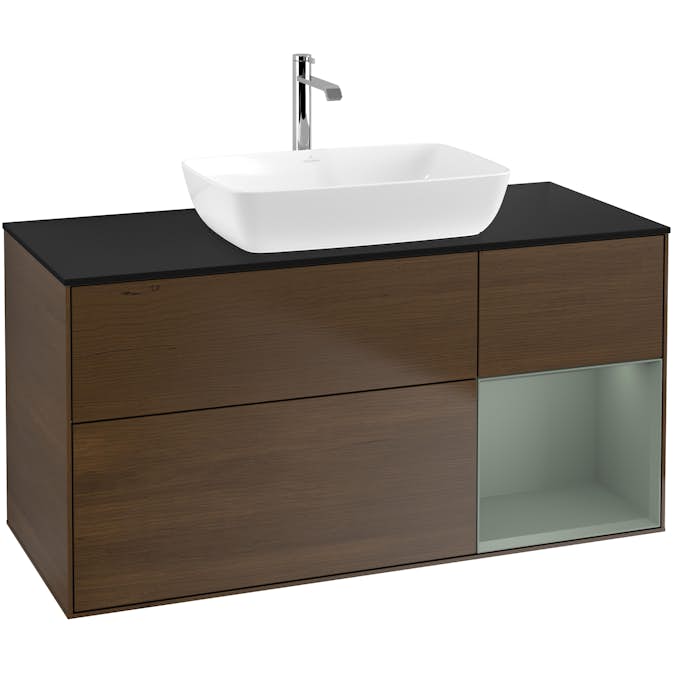 Tvättställsskåp Villeroy & Boch Finion med 3 Lådor Hylla och Bänkskiva för Fristående Tvättställ från Artis & Collaro