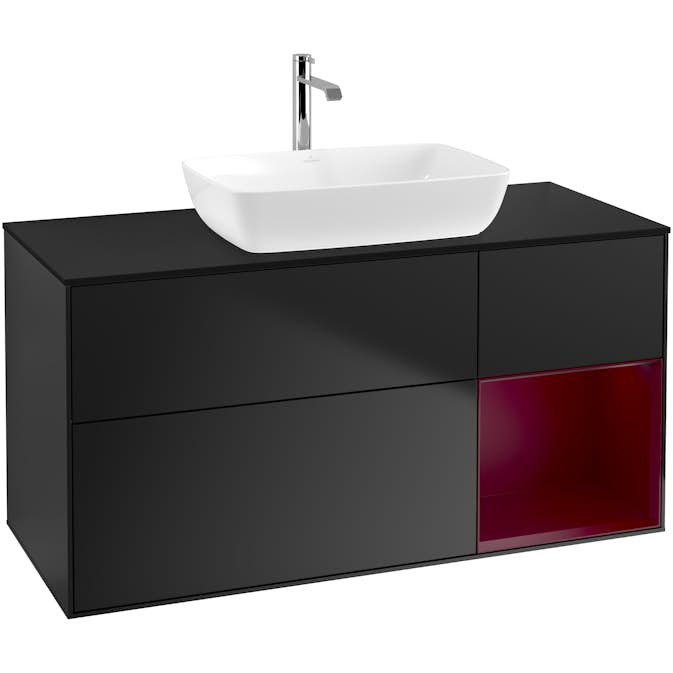 Tvättställsskåp Villeroy & Boch Finion med 3 Lådor Hylla och Bänkskiva för Fristående Tvättställ från Artis & Collaro
