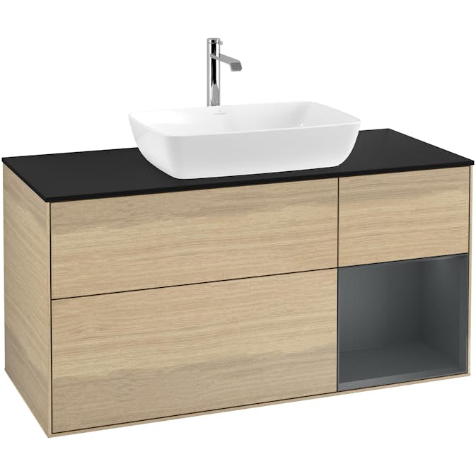 Tvättställsskåp Villeroy & Boch Finion med 3 Lådor Hylla och Bänkskiva för Fristående Tvättställ från Artis & Collaro