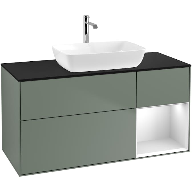 Tvättställsskåp Villeroy & Boch Finion med 3 Lådor Hylla och Bänkskiva för Fristående Tvättställ från Artis & Collaro