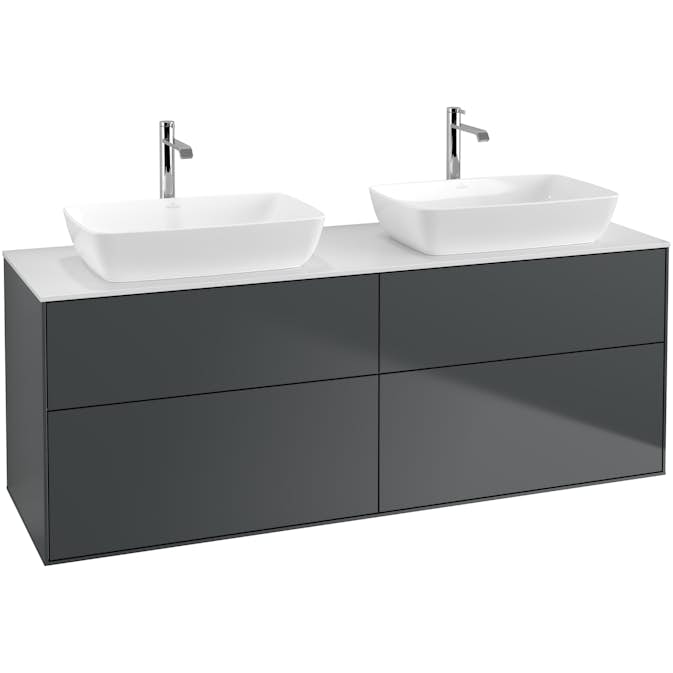 Tvättställsskåp Villeroy & Boch Finion med 4 Lådor och Bänkskiva för Två Fristående Tvättställ från Artis & Collaro