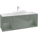 Tvättställsskåp Villeroy & Boch Finion med Två Hyllor och Bänkskiva för Fristående Tvättställ från Artis & Collaro