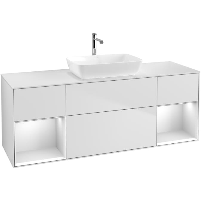 Tvättställsskåp Villeroy & Boch Finion med Två Hyllor och Bänkskiva för Fristående Tvättställ från Artis & Collaro