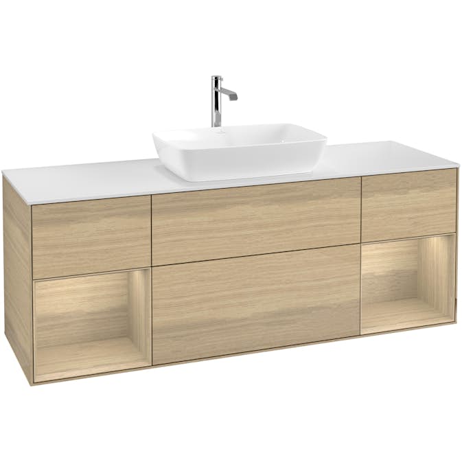 Tvättställsskåp Villeroy & Boch Finion med Två Hyllor och Bänkskiva för Fristående Tvättställ från Artis & Collaro