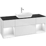 Tvättställsskåp Villeroy & Boch Finion med Två Hyllor och Bänkskiva för Fristående Tvättställ från Artis & Collaro