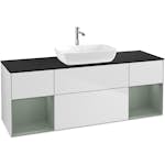 Tvättställsskåp Villeroy & Boch Finion med Två Hyllor och Bänkskiva för Fristående Tvättställ från Artis & Collaro