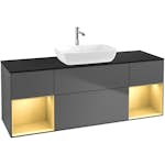 Tvättställsskåp Villeroy & Boch Finion med Två Hyllor och Bänkskiva för Fristående Tvättställ från Artis & Collaro