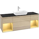 Tvättställsskåp Villeroy & Boch Finion med Två Hyllor och Bänkskiva för Fristående Tvättställ från Artis & Collaro