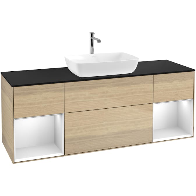 Tvättställsskåp Villeroy & Boch Finion med Två Hyllor och Bänkskiva för Fristående Tvättställ från Artis & Collaro