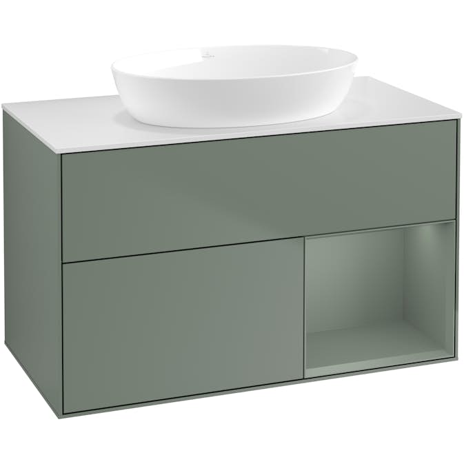 Tvättställsskåp Villeroy & Boch Finion med 2 Lådor Hylla och Bänkskiva för Fristående Tvättställ från Artis & Collaro