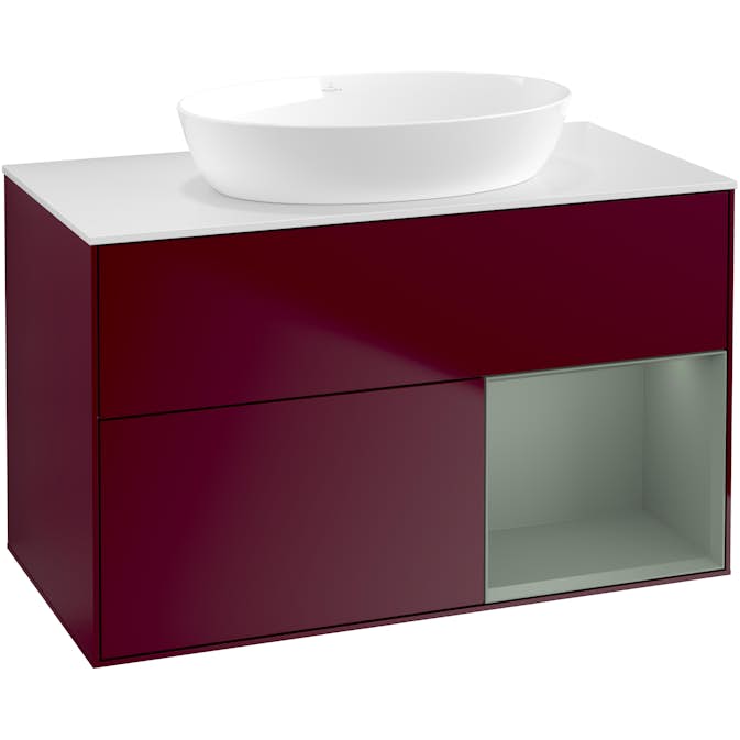 Tvättställsskåp Villeroy & Boch Finion med 2 Lådor Hylla och Bänkskiva för Fristående Tvättställ från Artis & Collaro