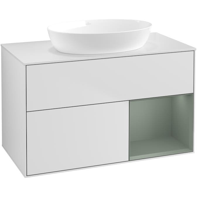 Tvättställsskåp Villeroy & Boch Finion med 2 Lådor Hylla och Bänkskiva för Fristående Tvättställ från Artis & Collaro