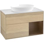 Tvättställsskåp Villeroy & Boch Finion med 2 Lådor Hylla och Bänkskiva för Fristående Tvättställ från Artis & Collaro