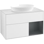 Tvättställsskåp Villeroy & Boch Finion med 2 Lådor Hylla och Bänkskiva för Fristående Tvättställ från Artis & Collaro