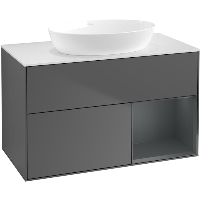 Tvättställsskåp Villeroy & Boch Finion med 2 Lådor Hylla och Bänkskiva för Fristående Tvättställ från Artis & Collaro