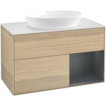 Tvättställsskåp Villeroy & Boch Finion med 2 Lådor Hylla och Bänkskiva för Fristående Tvättställ från Artis & Collaro