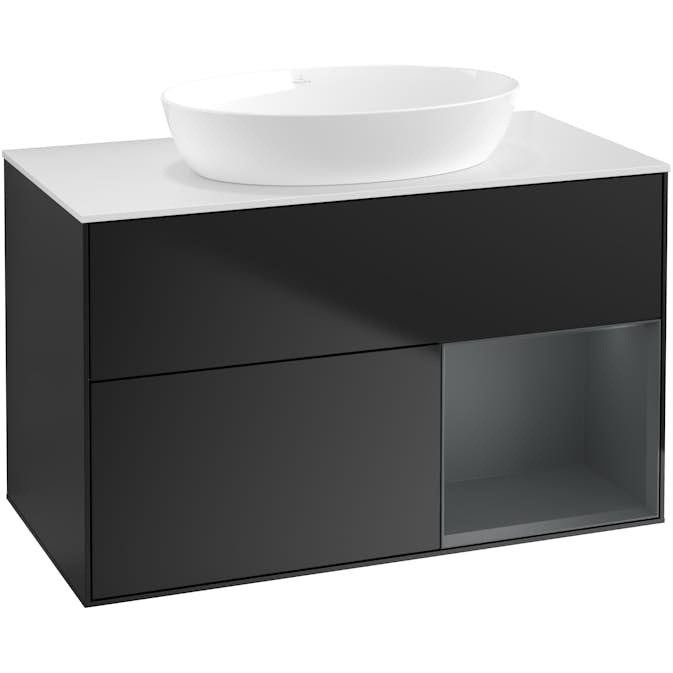 Tvättställsskåp Villeroy & Boch Finion med 2 Lådor Hylla och Bänkskiva för Fristående Tvättställ från Artis & Collaro