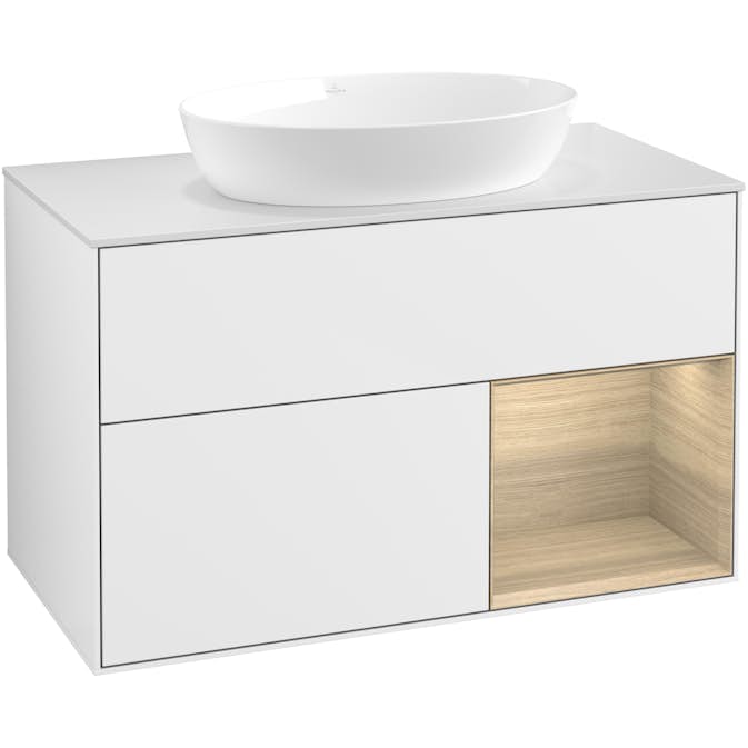 Tvättställsskåp Villeroy & Boch Finion med 2 Lådor Hylla och Bänkskiva för Fristående Tvättställ från Artis & Collaro