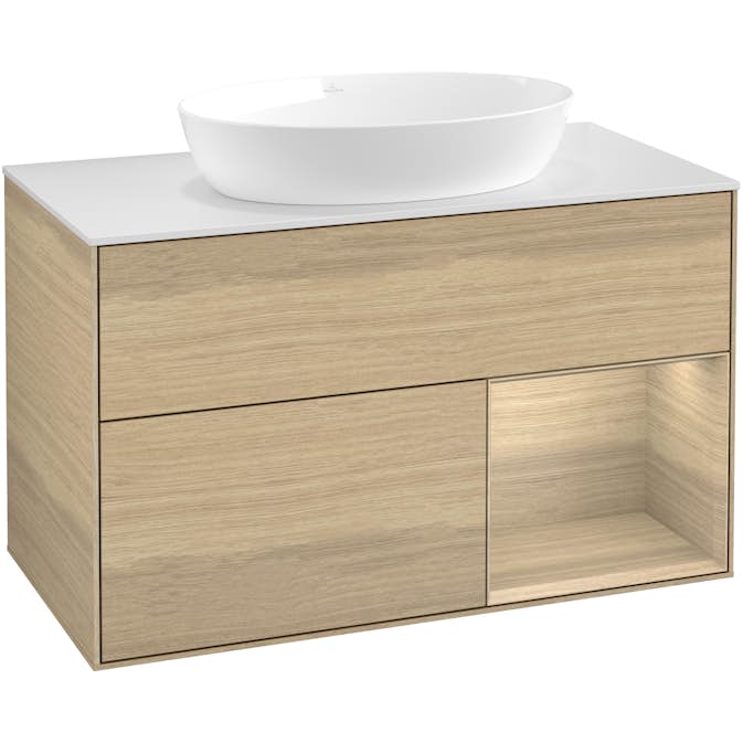 Tvättställsskåp Villeroy & Boch Finion med 2 Lådor Hylla och Bänkskiva för Fristående Tvättställ från Artis & Collaro