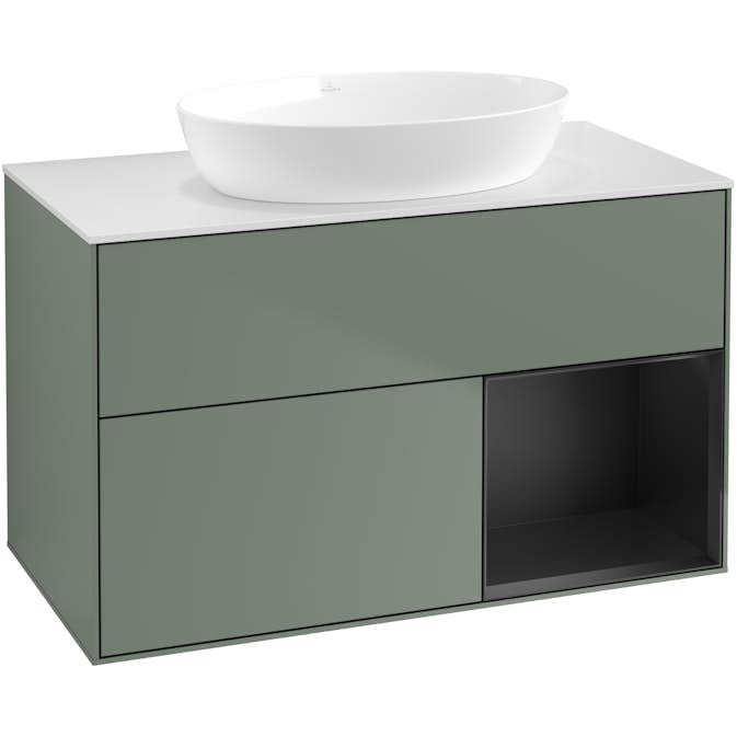 Tvättställsskåp Villeroy & Boch Finion med 2 Lådor Hylla och Bänkskiva för Fristående Tvättställ från Artis & Collaro