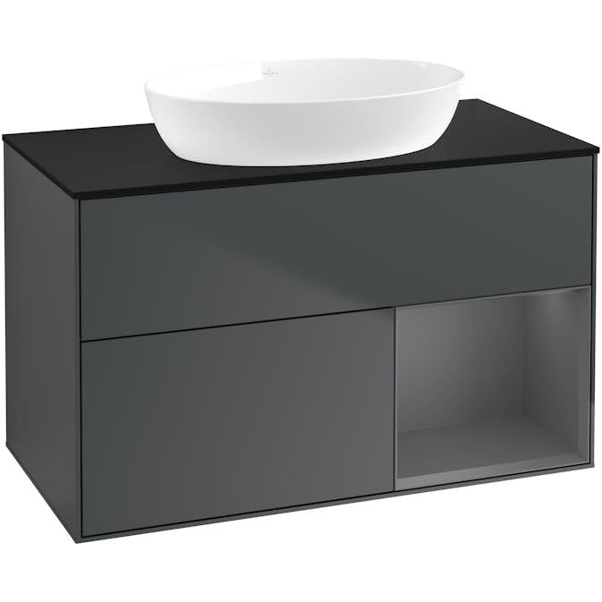 Tvättställsskåp Villeroy & Boch Finion med 2 Lådor Hylla och Bänkskiva för Fristående Tvättställ från Artis & Collaro