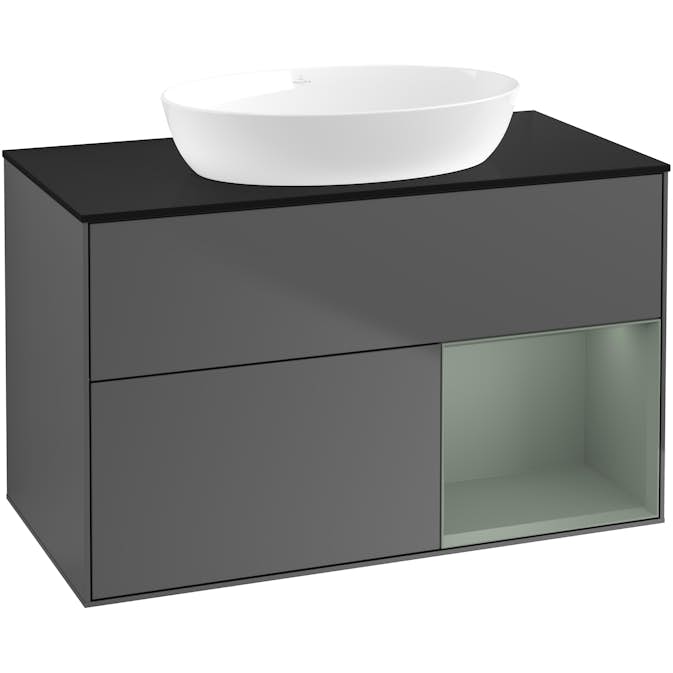 Tvättställsskåp Villeroy & Boch Finion med 2 Lådor Hylla och Bänkskiva för Fristående Tvättställ från Artis & Collaro