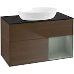 Tvättställsskåp Villeroy & Boch Finion med 2 Lådor Hylla och Bänkskiva för Fristående Tvättställ från Artis & Collaro