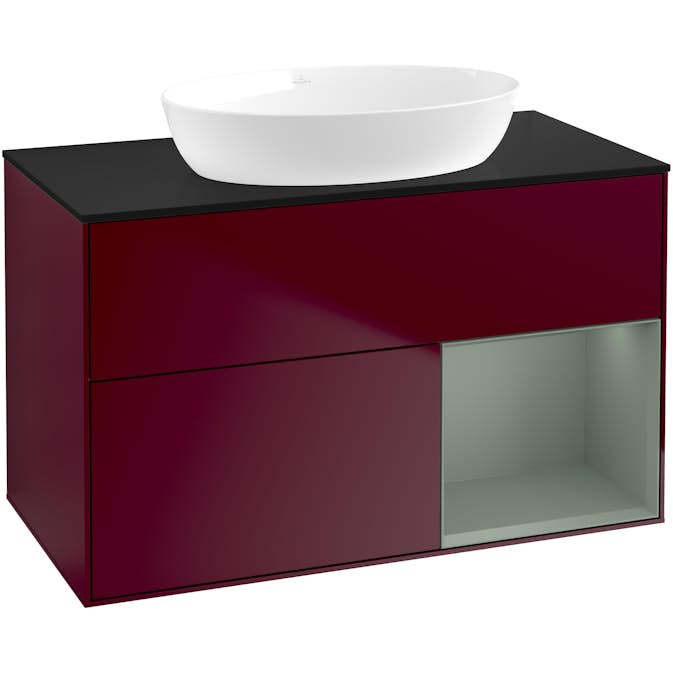 Tvättställsskåp Villeroy & Boch Finion med 2 Lådor Hylla och Bänkskiva för Fristående Tvättställ från Artis & Collaro